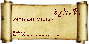 Ölvedi Vivien névjegykártya